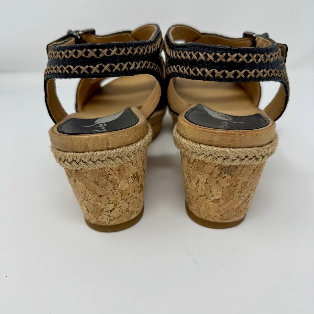 Nurture Lilithe Platform Sandal 8 Black and Cork Jute Trim Comfort NWT - Picture 4 of 8